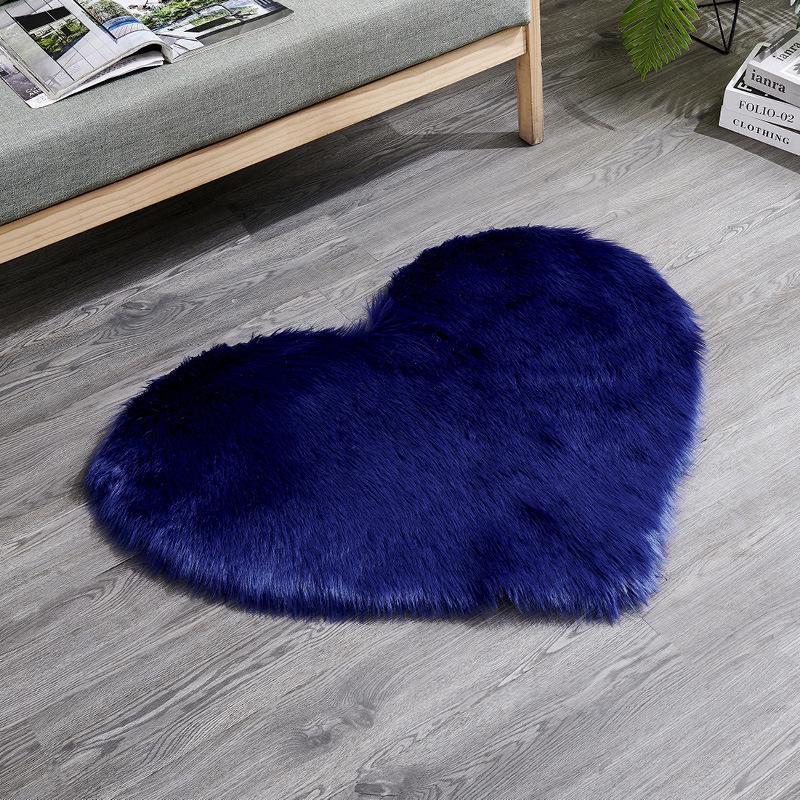 Washable Imitation Wool Plush Floor Mats for Bedroom