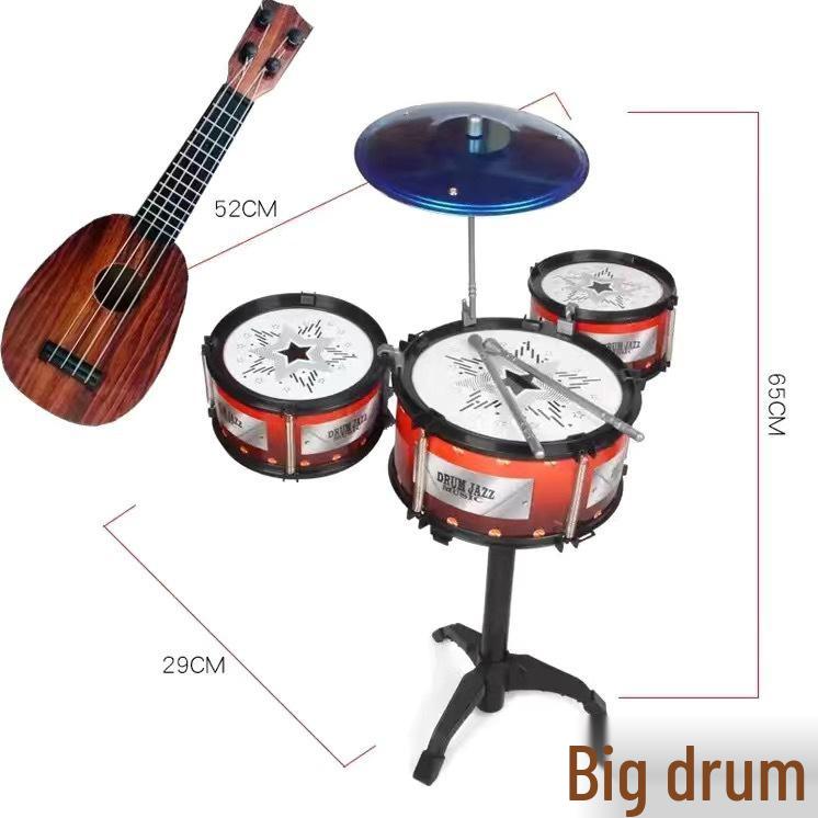 Children's Beginner Jazz Drum & Ukulele Set (Ages 2-6)
