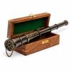 Handmade Brass Telescope Spyglass Steampunk Pirate Scope with Wooden Box