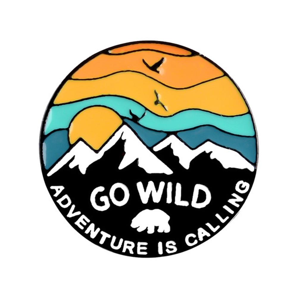 Air Tickets Enamel Pin Cartoon Explore Adventure Awaits Brooch Badge For Lapel Shirt Bag Jewelry Gift For Friends