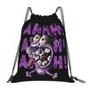 Custom Cowardlyes Dogs Anime Drawstring Bag for Training Yoga Backpacks Men Women Slapstick Sports Gym Sackpack