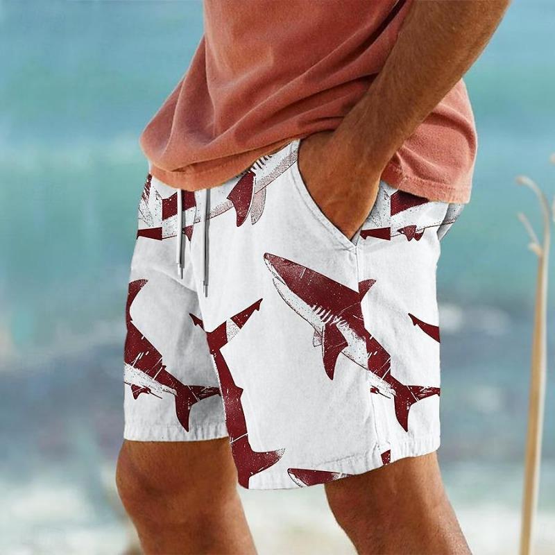 Summer Men's Lightweight Breathable 3D Printed Beach Shorts Summer Casual Swimwear for Outdoor Activities