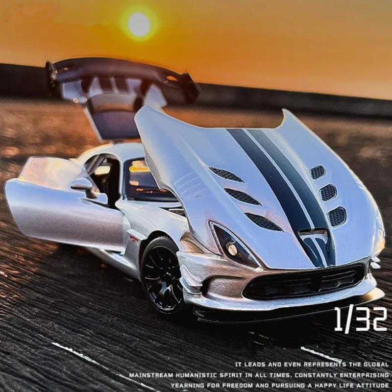 1/32 Dodge Viper ACR SRT Alloy Sports Car Model Diecasts Metal Toy Vehicles Car Model Simulation Sound Light Childrens Toy Gift