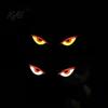 Outdoor Solar Car Lamp Devil Eyes Light Powered LED Dynamic Windshield Ambient USB-C Dual Charging Rechargeable Vehicle with Vibration And Sensor