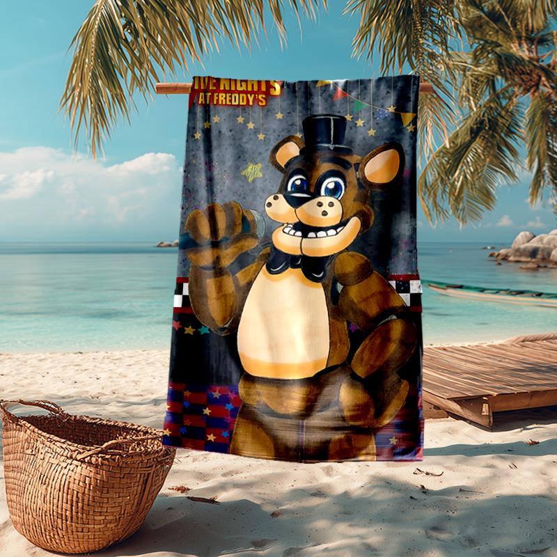 Ultra-Soft Beach Towel with Freddy Theme,Ideal for Pool - Camping, Diving - Perfect Travel Essential, Vibrant Beach Towel.