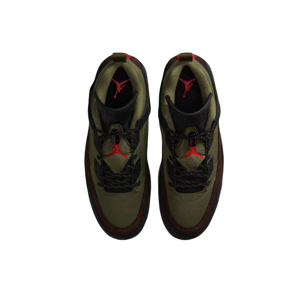 Air Jordan Spizike Low Beef & Broccoli Unisex-Sneaker Grün Mitteloliv Universitätsrot IH1782-200