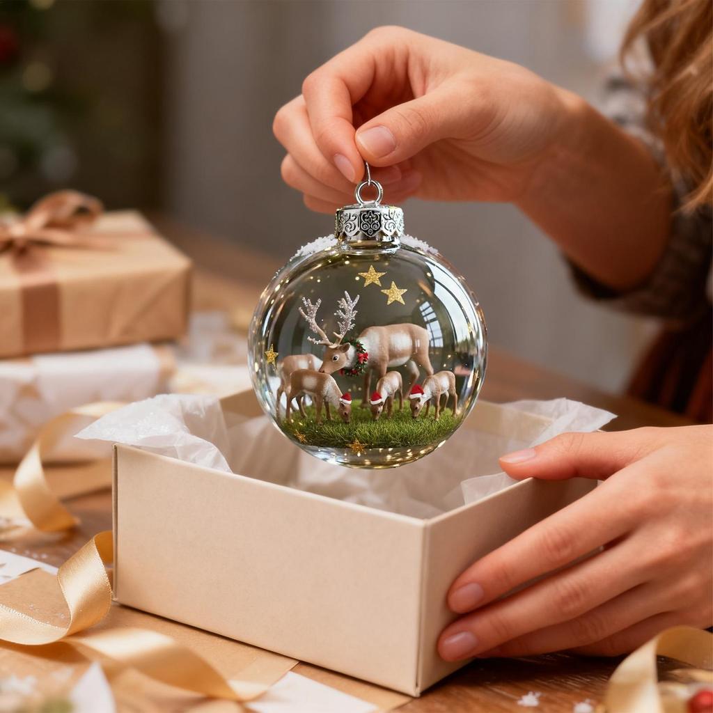 Christmas Tree Balls Clear Seasonal Pendants Shatterproof Balls Ornaments For Dinner School Restaurant Shopping Mall Wedding