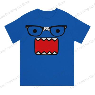 Domo Kun Print Funny Short Sleeved T-shirt Men Women Versatile  Couple Tops