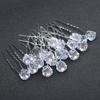 20pcs Fashion U-Shape Metal Hair Sticks Rhinestone Pearl Hair Jewelry for Wedding Hairstyles Formal Events Elegant Hair Sticks