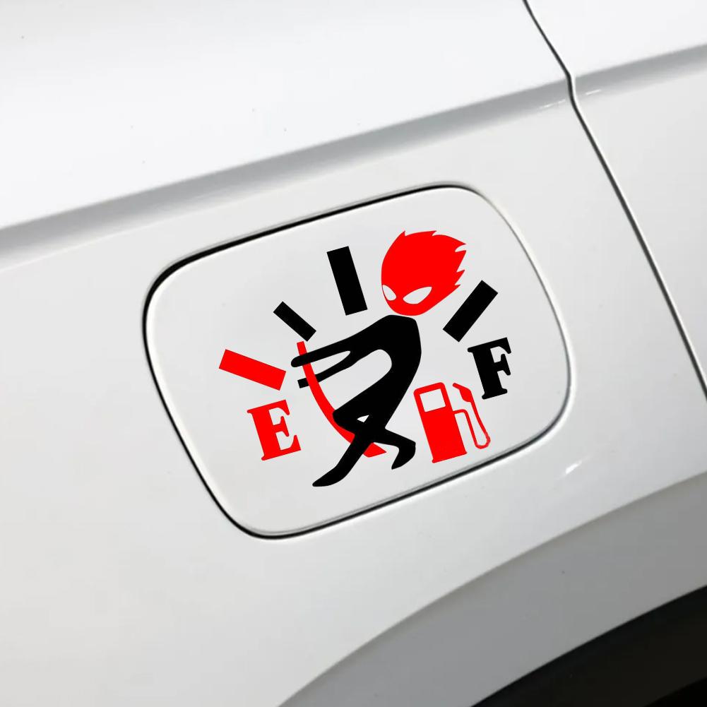 Funny Car Sticker Pull Fuel Tank Pointer To Go All Out  Reflective Vinyl Car Sticker Decal DIY Adhesive Car Styling Accessories