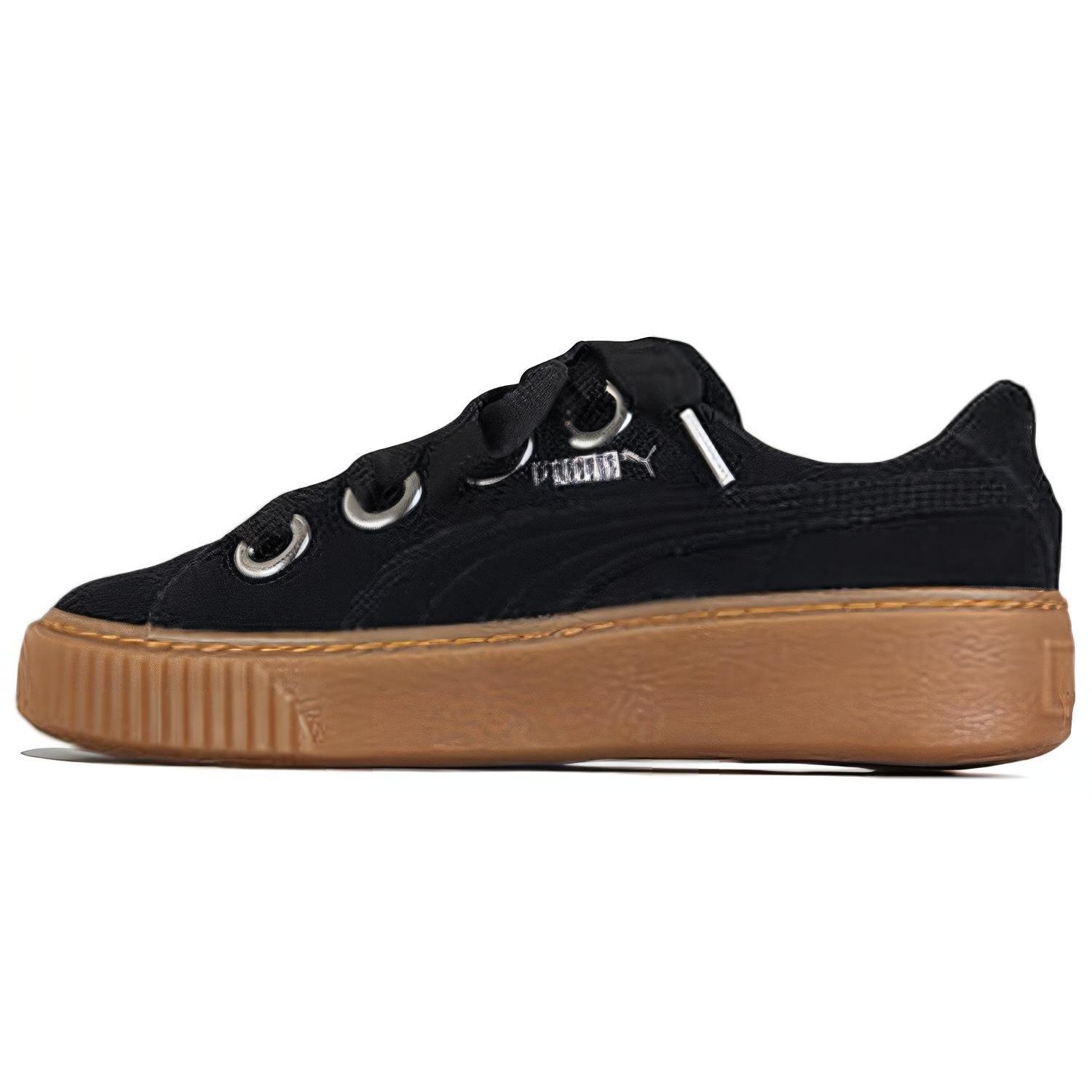 (WMNS) PUMA Platform Kiss Suede Black Women s 366461-01 EU 37