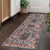 Vintage Persian Runner Rug, Non-Slip Hallway Carpet,Traditional Oriental Pattern Long Floor Mat for Entryway  Home Decor