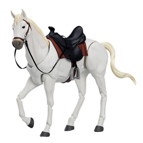 Figurka Konia z PCV Ruchome Stawy Symulacja Figurka Konia z Siodłem Miniaturowy Model Konia Kolekcjonerska Zabawka Dekoracja Ornament