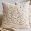 Modern Simple Christmas Embroidered Pillow Cover for Living Room Sofa