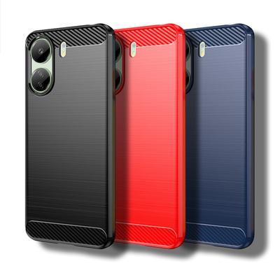 Für Xiaomi POCO C65 Hülle Für POCO C65 4G Hülle 6,74 Zoll Kohlefaser Stoßfest Silikon Bumper Für Xiaomi POCO C65 Fundas