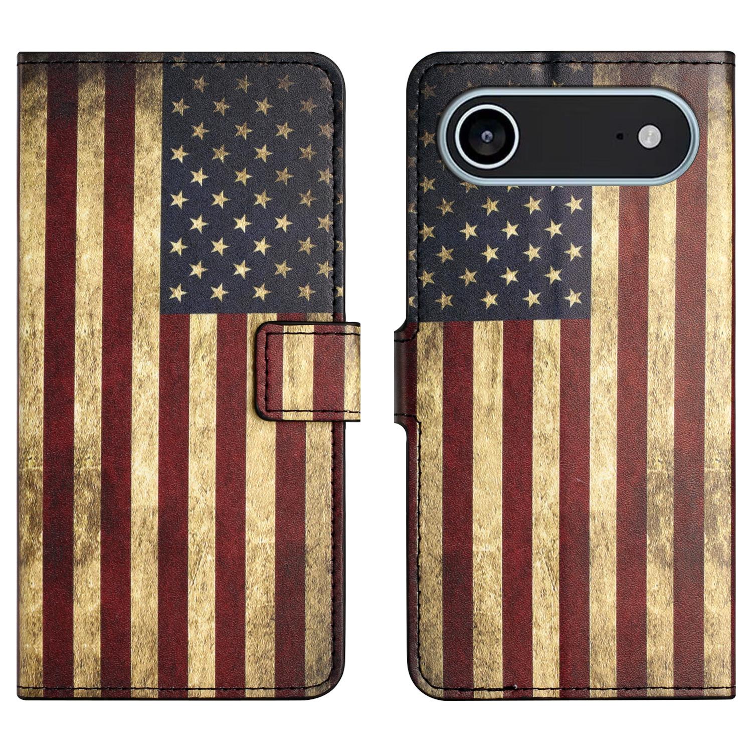 For iPhone Air Case Pattern Print PU Leather Wallet Phone Cover J