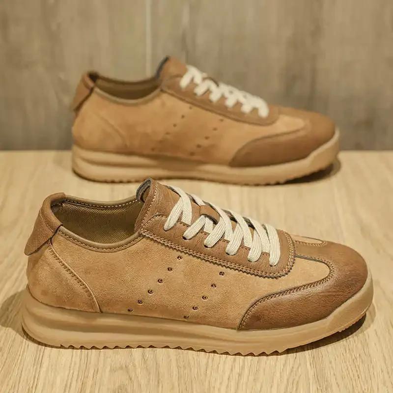 Perforated Plataform Mens ShoesCasual Vintage Men Boots Men's Sneakers Walking Sport Excercise Hypebeast Losfers