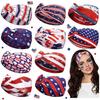American Flag Headband: Elastic, Sweat-Absorbent for Yoga & Running on Independence Day