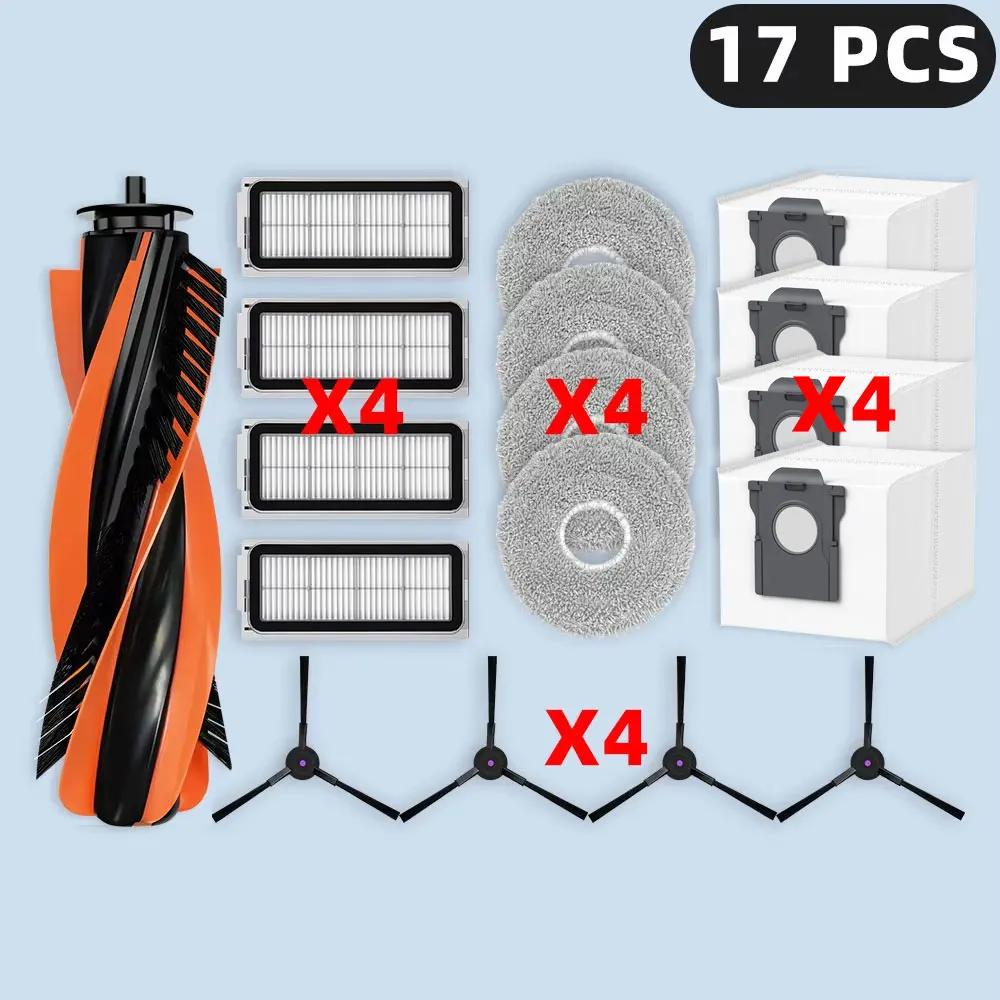Compatible For Cecotec Conga X70 Replacement Parts Accessories Main Side Brush HEPA Filter Mop Pad Dust Bag