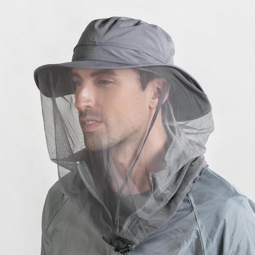 Cap Outdoor Anti Mosquito Hats for Men Mesh Head Net Face Protector Travel Camping Healthy Care Caps