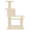 Cat Tree with Sisal Scratching Posts Cream 82.5 Cm