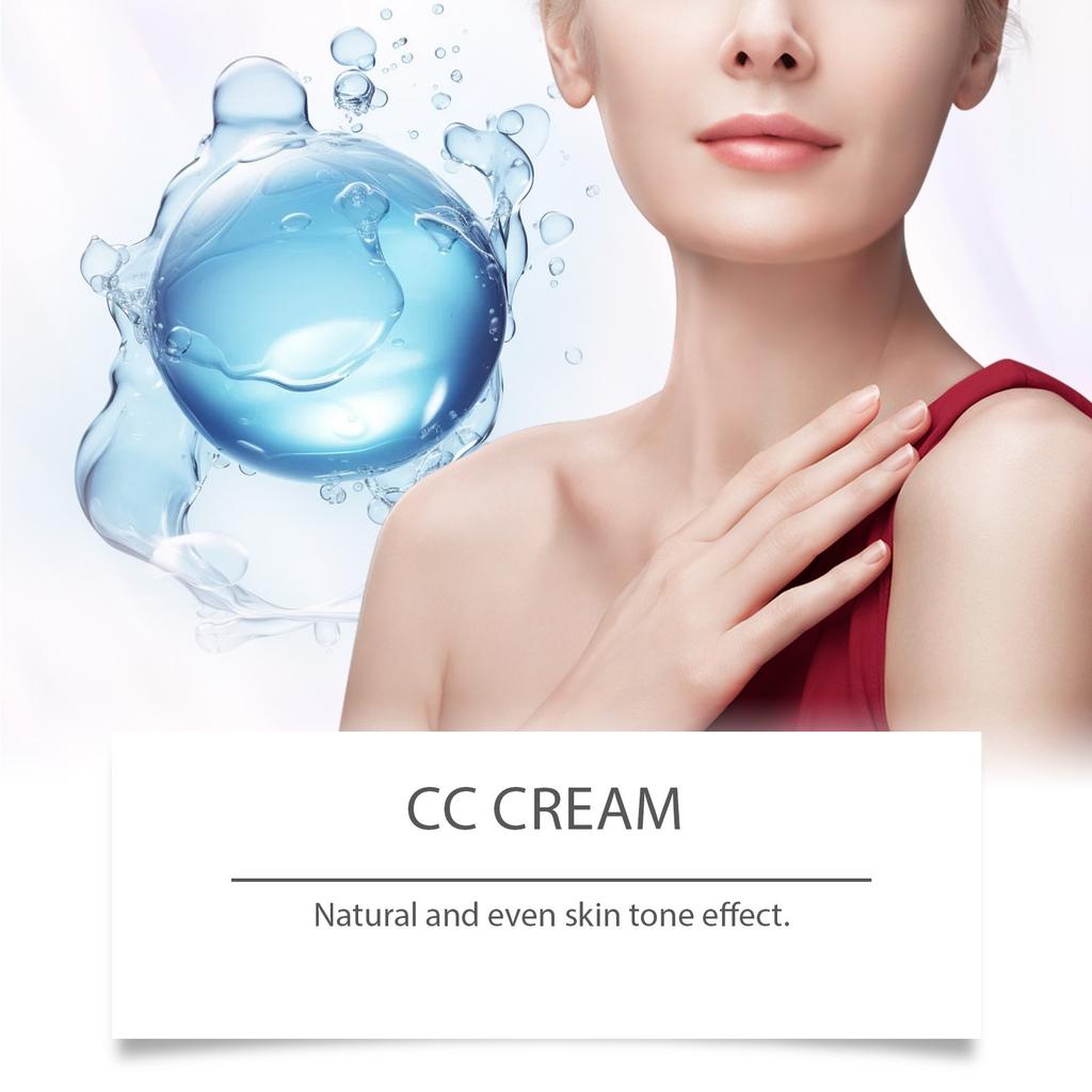 CC Cream Hydrating Foundation Liquid Spf43 Even Skin Tone Brightening Lightweight Moisturizer Long-Lasting Natural Finish Makeup