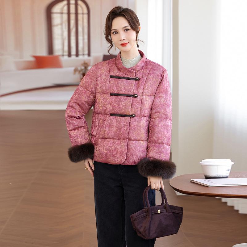 2025 Winter Warm Down Jacket for Middle-Aged & Elderly Women - Thick, Fashionable, Versatile Chinese Style