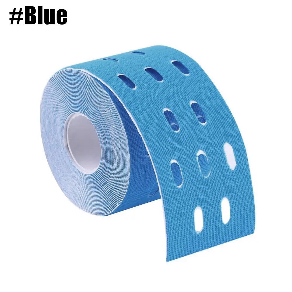 

1 рулон бавовняної водонепроникної терапевтичної кінезіологічної стрічки з перфорацією для підтримки та відновлення, для спорту, для полегшення болю