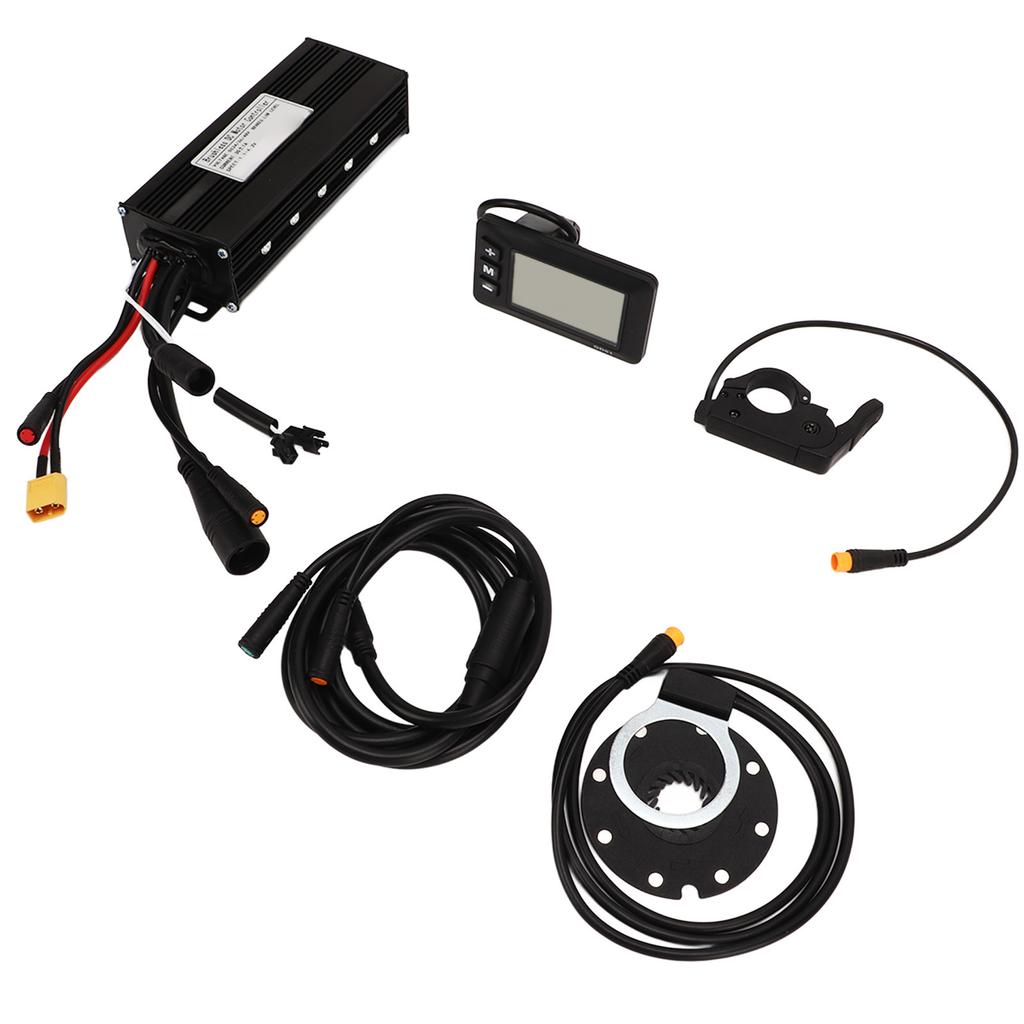 DC24V 36V 48V 30A Sinuswellen-Motorcontroller mit Bedienfeld, Leistungssensor und Daumengas für DIY-Fahrradumrüstung