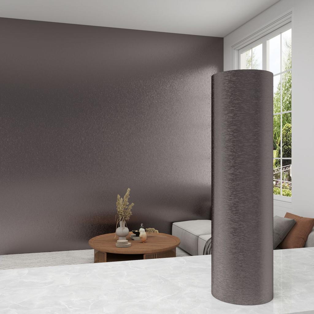 2.3mm Thick Metallic Self-Adhesive Wallpaper Waterproof Scratch-Resistant Vinyl Film Home Renovation, Living Room Bedroom Wall Decor