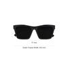 Saint Laurent Logo Irregular Shape Sunglasses Unisex Sunglasses Black SLM104F002