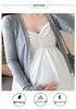 Maternity Spring Chic Camisole Cardigan & Wide-Leg Pants Set - French Elegant Style
