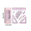 Multifunctional Drafting Tools Kits Including Compass Ruler Protractors Eraser For School Office Home Use In Organizers Box