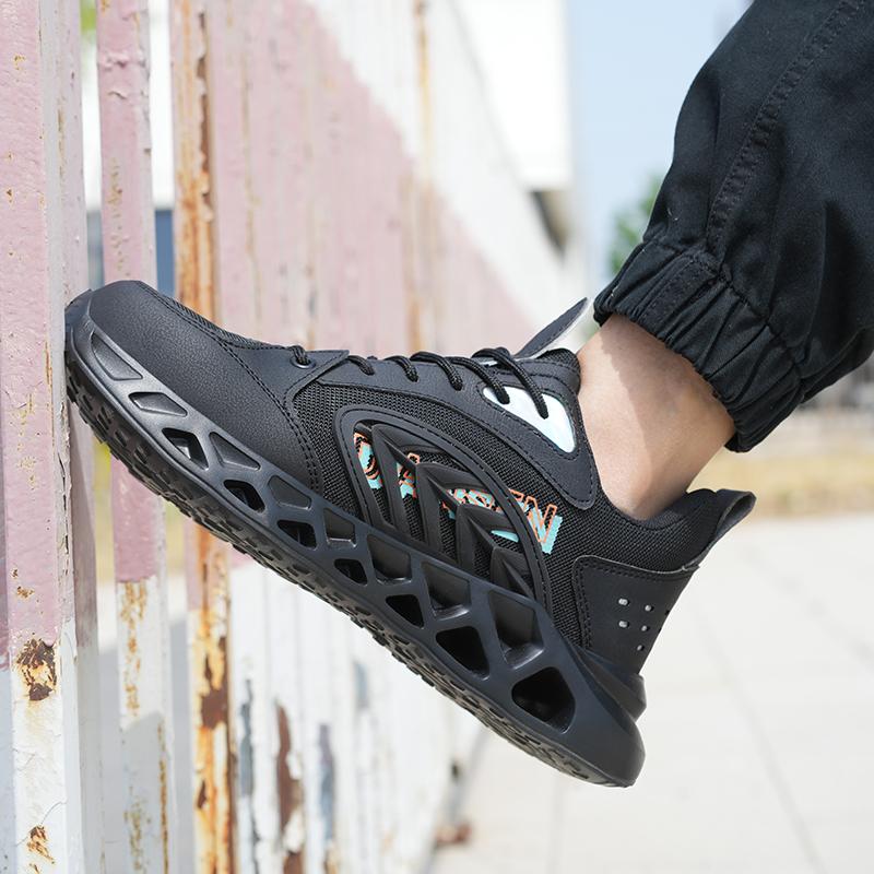 Breathable Steel Toe Work Shoes Lightweight Anti-Puncture Safety Sneakers for Men  Protective Footwear Indestructible Anti-slip