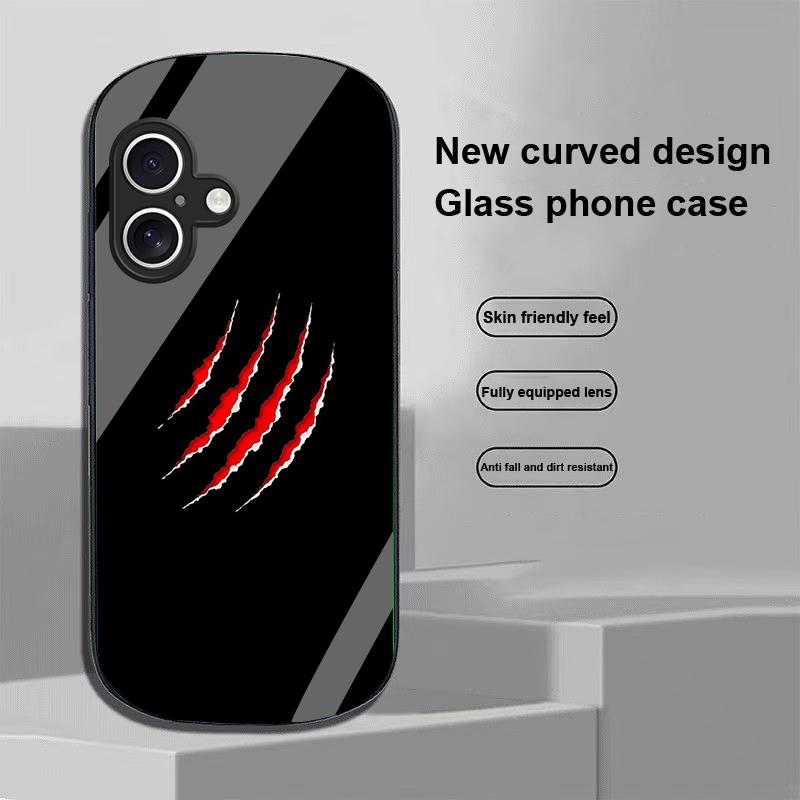 Funny Devil Eyes For Apple IPhone 16 11 13 15 14 Pro Max 12 Mini 7 8 Plus XR X XS Elliptical Shaped Tempered Glass Phone Case
