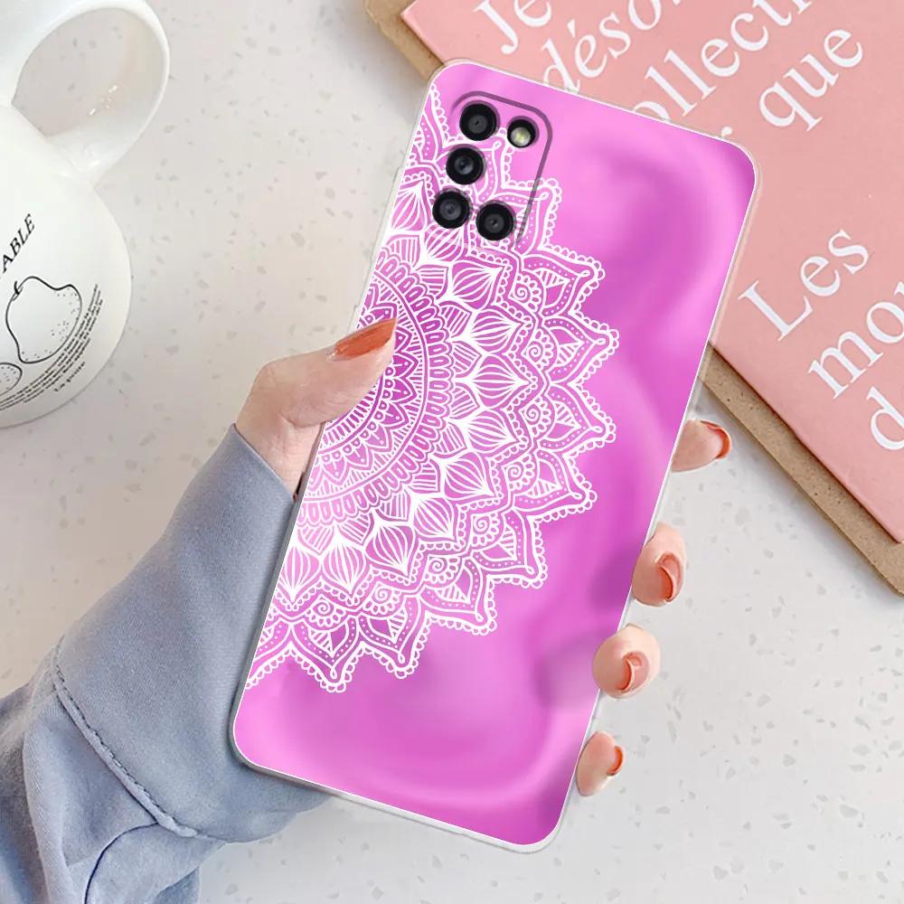 Per Samsung A31 Custodia Cover Ragazze Trasparente Morbido Silicone Custodie per Telefono Per Samsung Galaxy A31 Custodia A 31 A3 1 Custodie A31 Cover