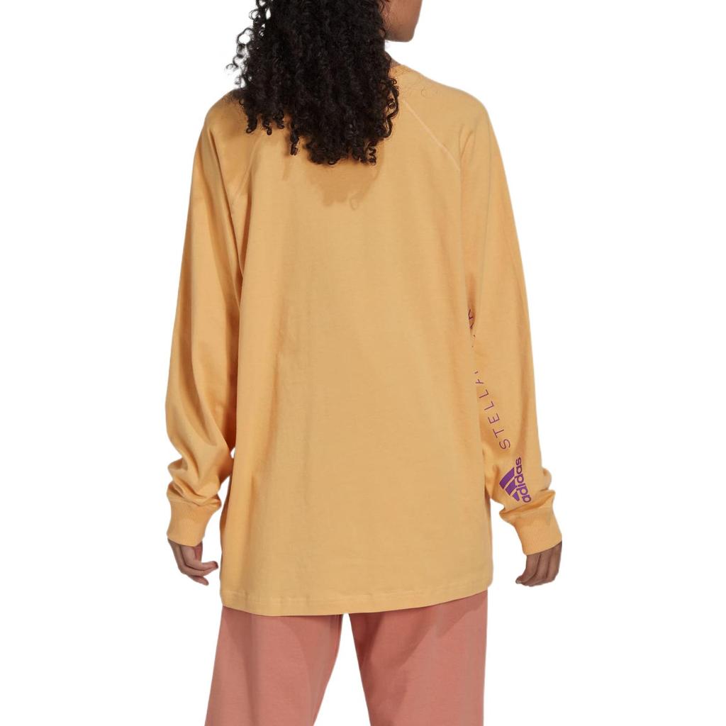 Adidas T Shirts Unisex Amber Yellow Crew Neck Moderate Straight Fit IB5894