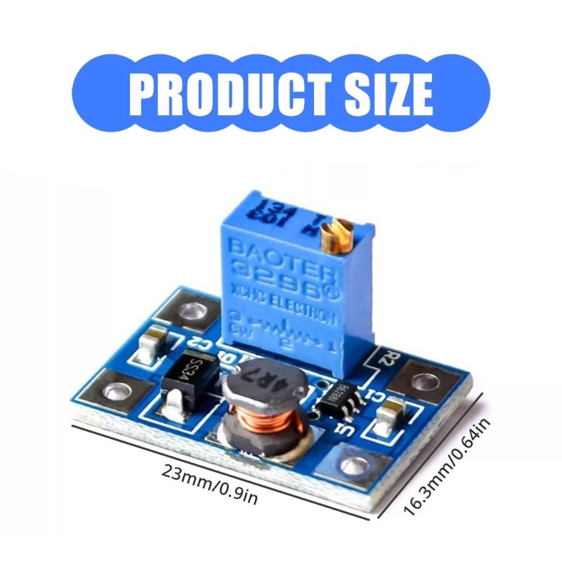 Pack of 2 SX1308 Boost Converters Module for Adjustable Voltages Boosting with Overheats and Short Circuits Safety
