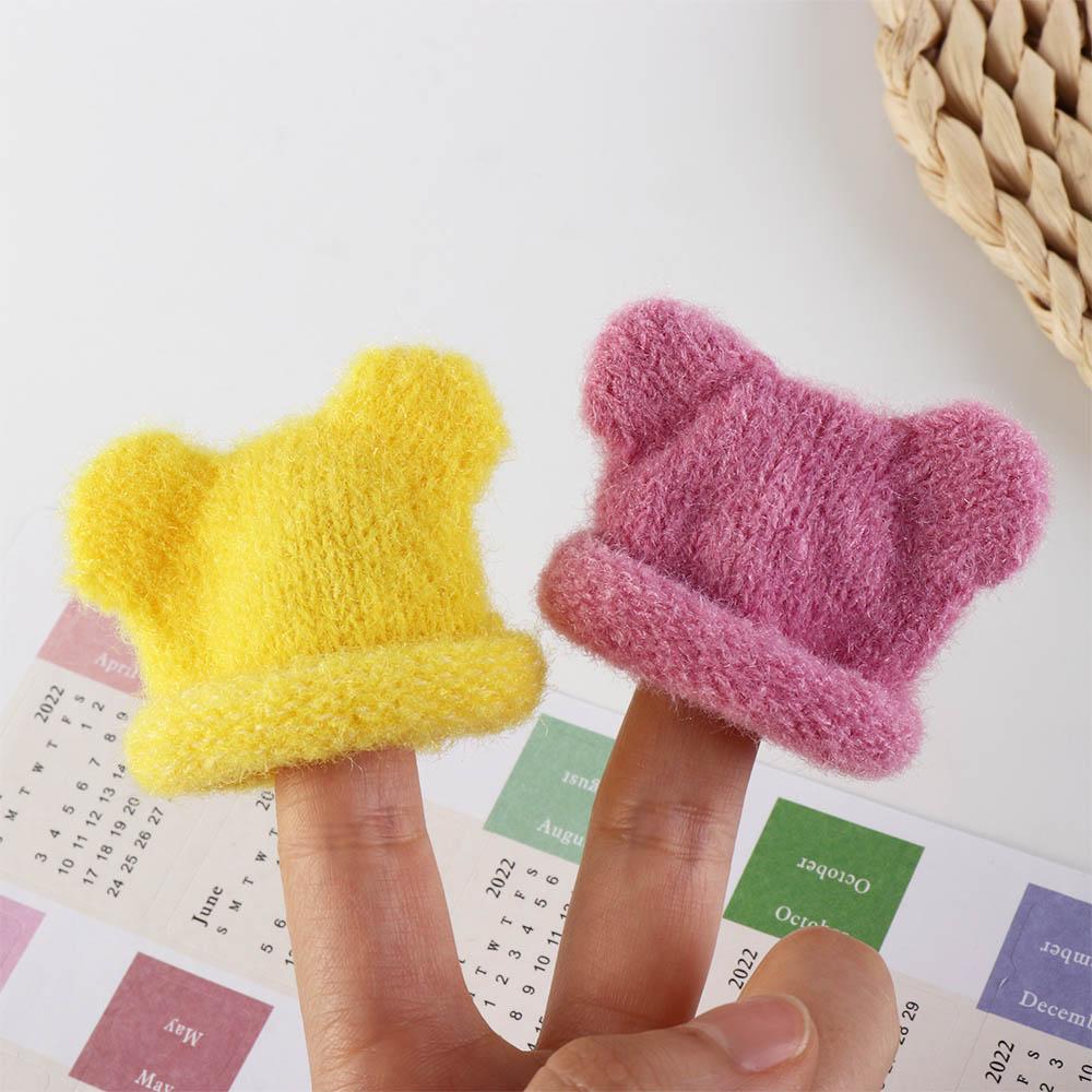 Knitted Mini Knitted Hats Mini Knitted Finger Cap DIY Doll Decorative Cap  Kids Girls Toys