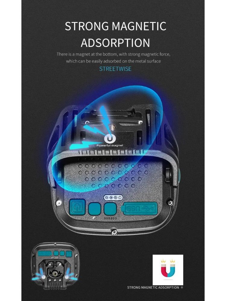 Hook Portable LED Flashlight Rechargeable Camping Hiking Fishing Light with Power Bank Strong Magnetic Adsorption Lantern