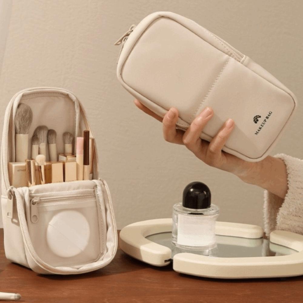 Zipper Makeup Brush Bag Large Capacity Pen Storage Organizer Case Women Toiletry Bag Bath Use