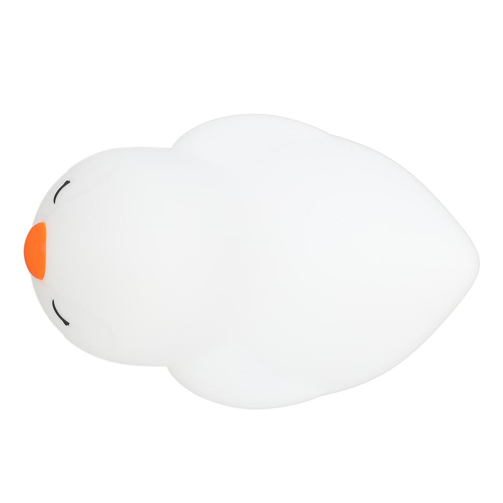 Cartoon Penguin Night Light Silicone Soft USB Rechargeable Adorable Skin Friendly Colorful LED Night Lamp for Nursery