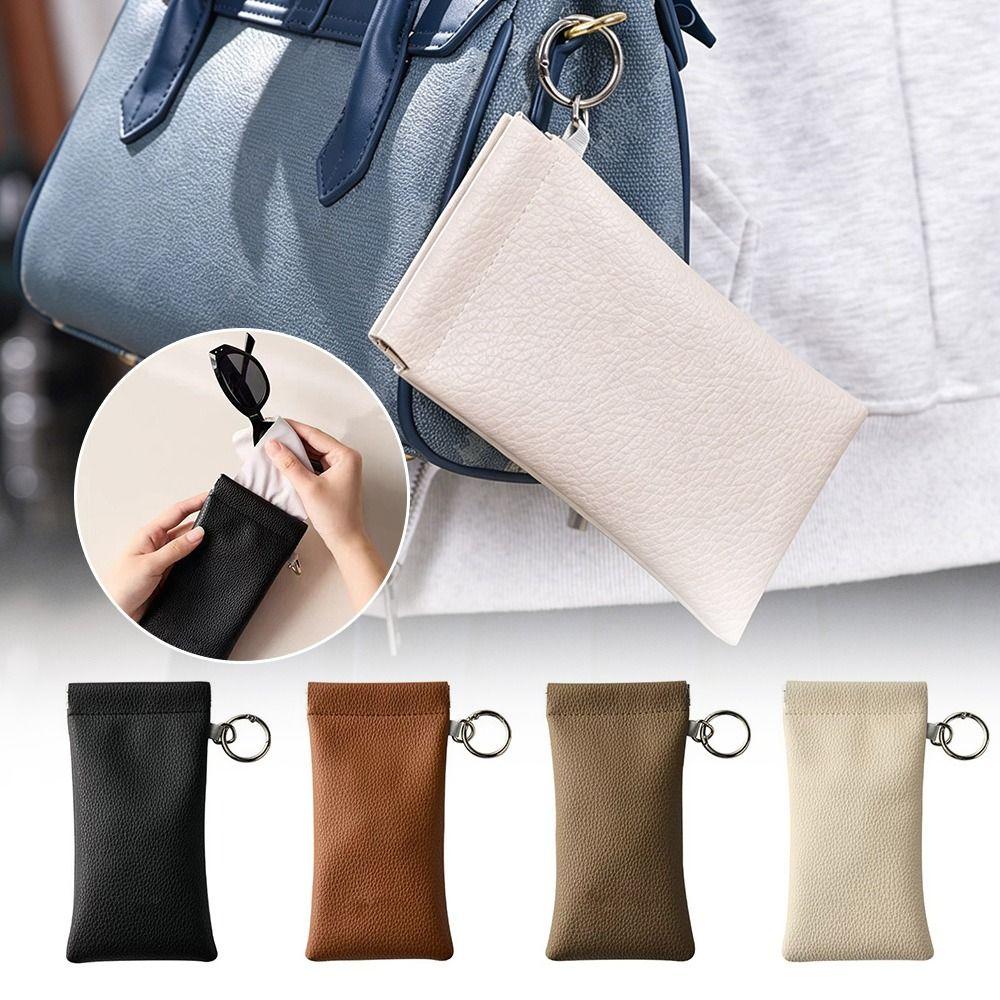 Dustproof Glasses Protective Case PU Leather Sunglasses Case Eyeglass Storage Bag  Travel Use