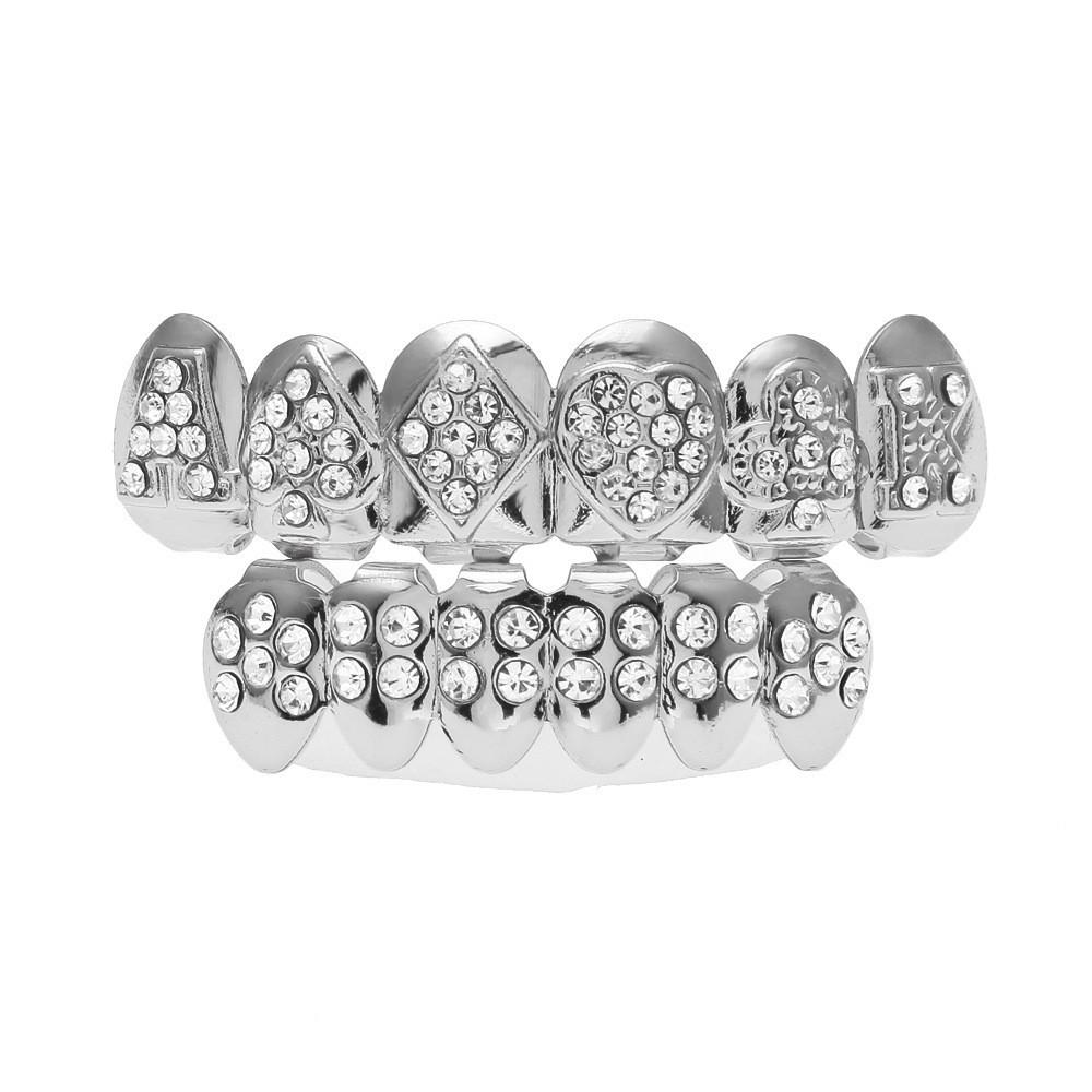Factory Direct Jewelry Braces Diamond Plated Rap Braces Teeth Grills