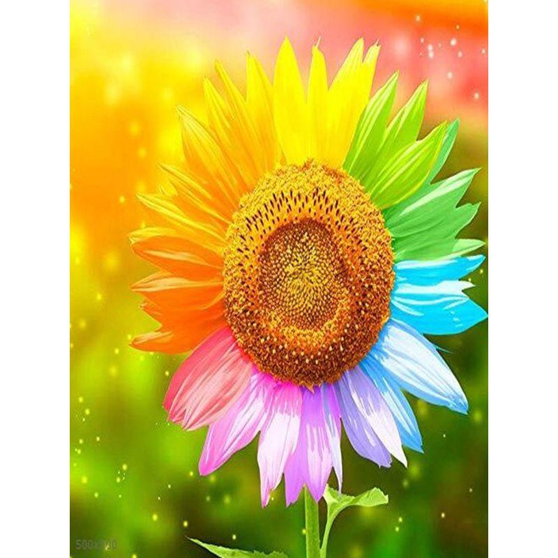 5D DIY Diamond Art Painting Flower DIY Diamond Embroidery Cross Stitch Sunflower Pictures Of Rhinestones Mosaic Home D