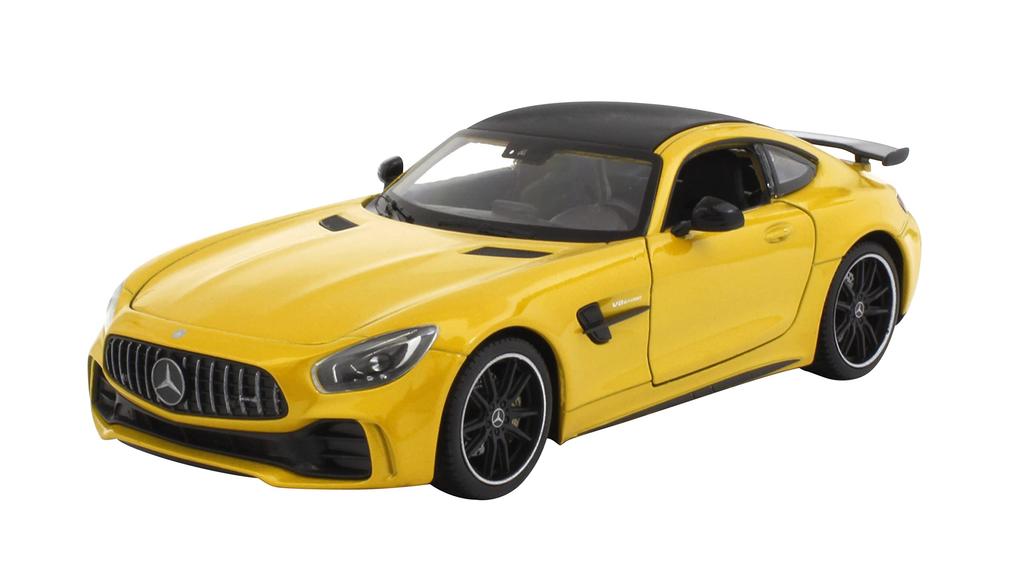 WELLY Scale Mercedes AMG GTR Yellow Finished Product Resale 1/24