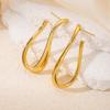 Trendy Stainless Steel Irregular Earrings for Women: High-End, Non-Fading, Stylish Ear Studs