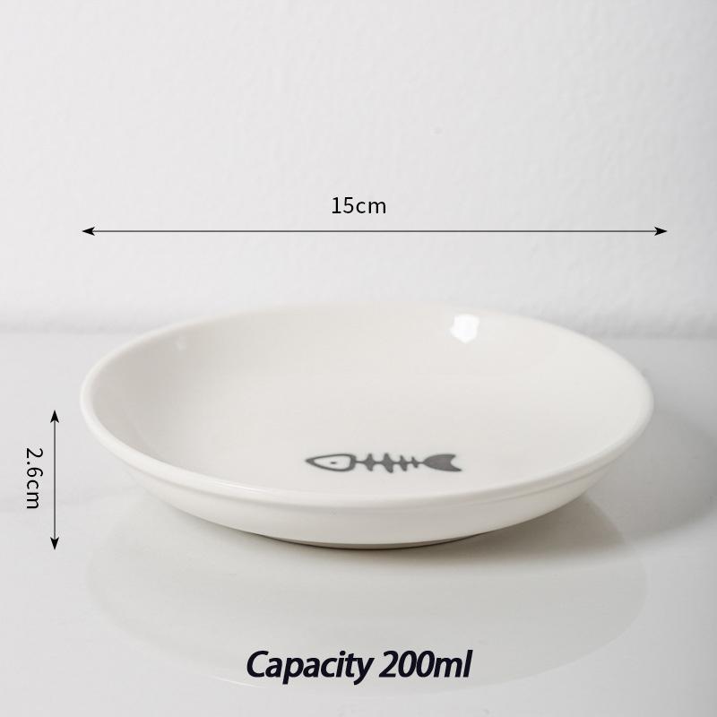 

Nordic Style High Foot Pet Bowl Cartoon Neck Protection Anti Overturning Cat Dog Bowl Food Bowl B