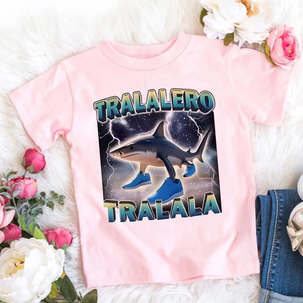 Italská Brainrot Dětské Tričko Tung Tung Tung Sahur Letní Oblečení Vtipné Meme Krátký Rukáv Tričko Kluk Dívka Roztomilé Tričko Dárek