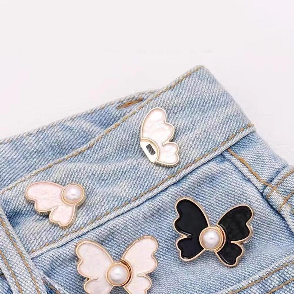 Adjustable Waist Buckle Butterfly Shape Pants Pins Waist Fastening Pins  Scarf Fastening